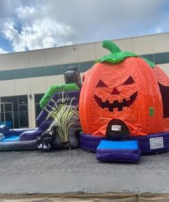 Halloween pumpkin bounce house/slide combo