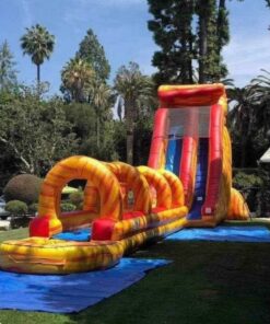 Orange and yellow slip and slide waterslide 20T 18W 40L