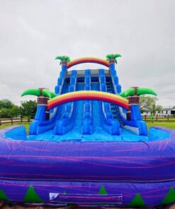 Triple Lane Rainbow Water Slide 25T 20W 60L
